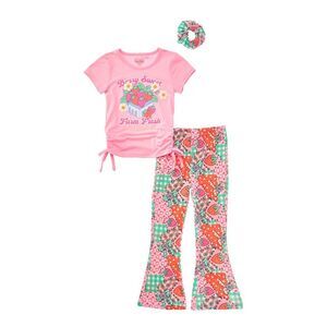 Freestyle Girls  3Pc Berry Sweet Knit Legging Set, Pink